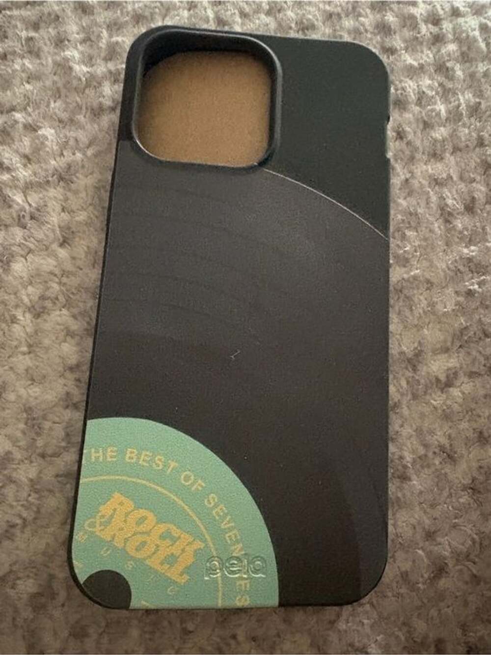 Pela Black Vinyl Vibes 70s Rock Record Compostible Case for iPhone 14 ProMax NWT